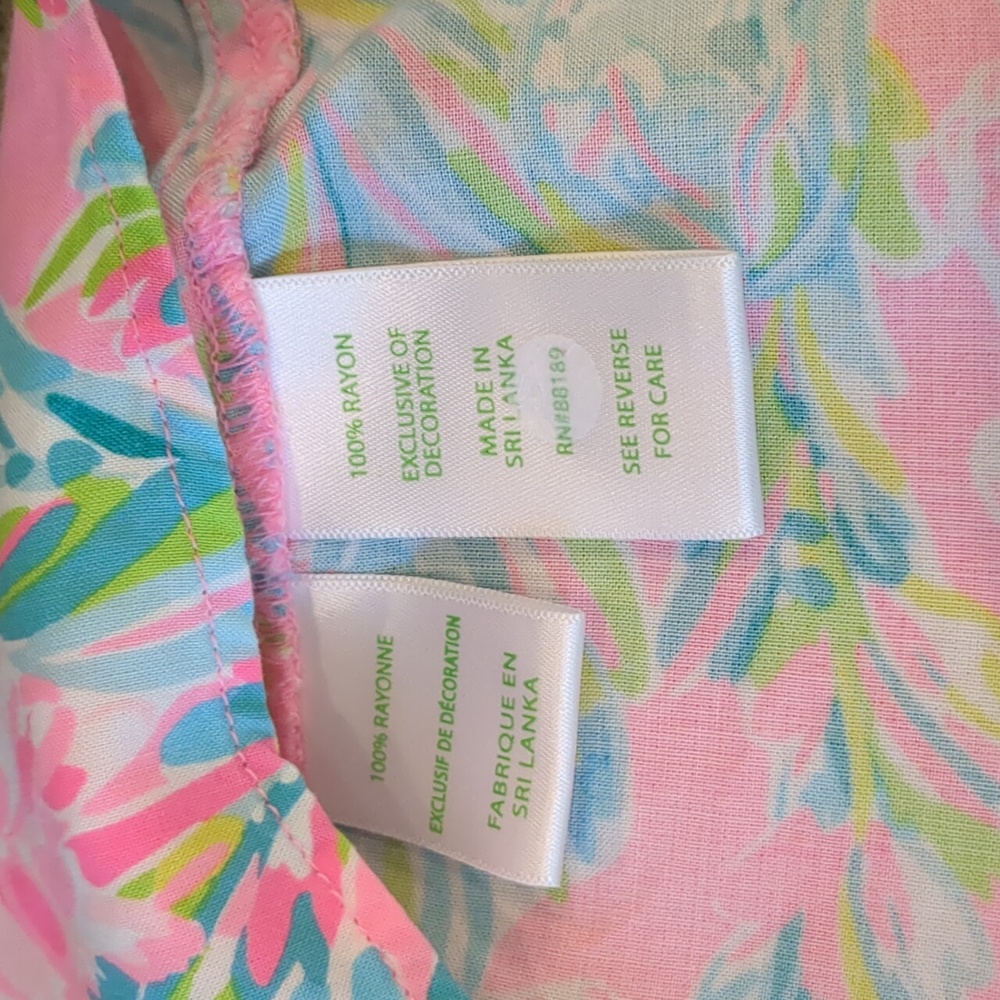 Lilly Pulitzer Hollie Tunic Pink and Blue Floral Dress XS - Picture 11 of 15